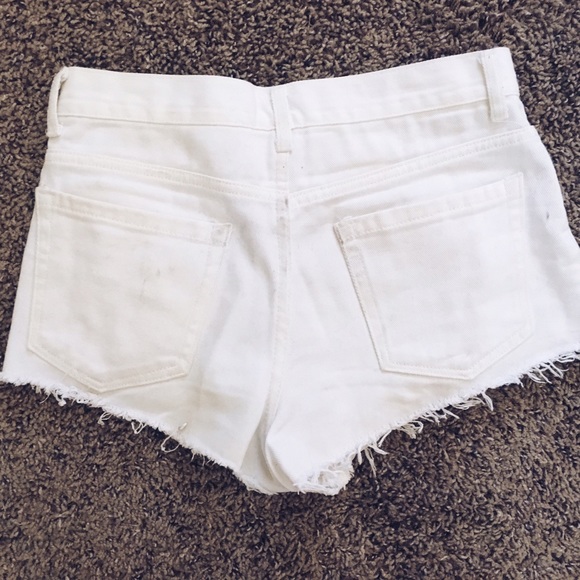 White Distressed Shorts - Picture 3 of 3