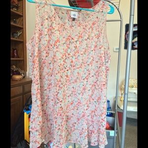 CAbi Sleeveless Tunic with Asymmetrical Hem