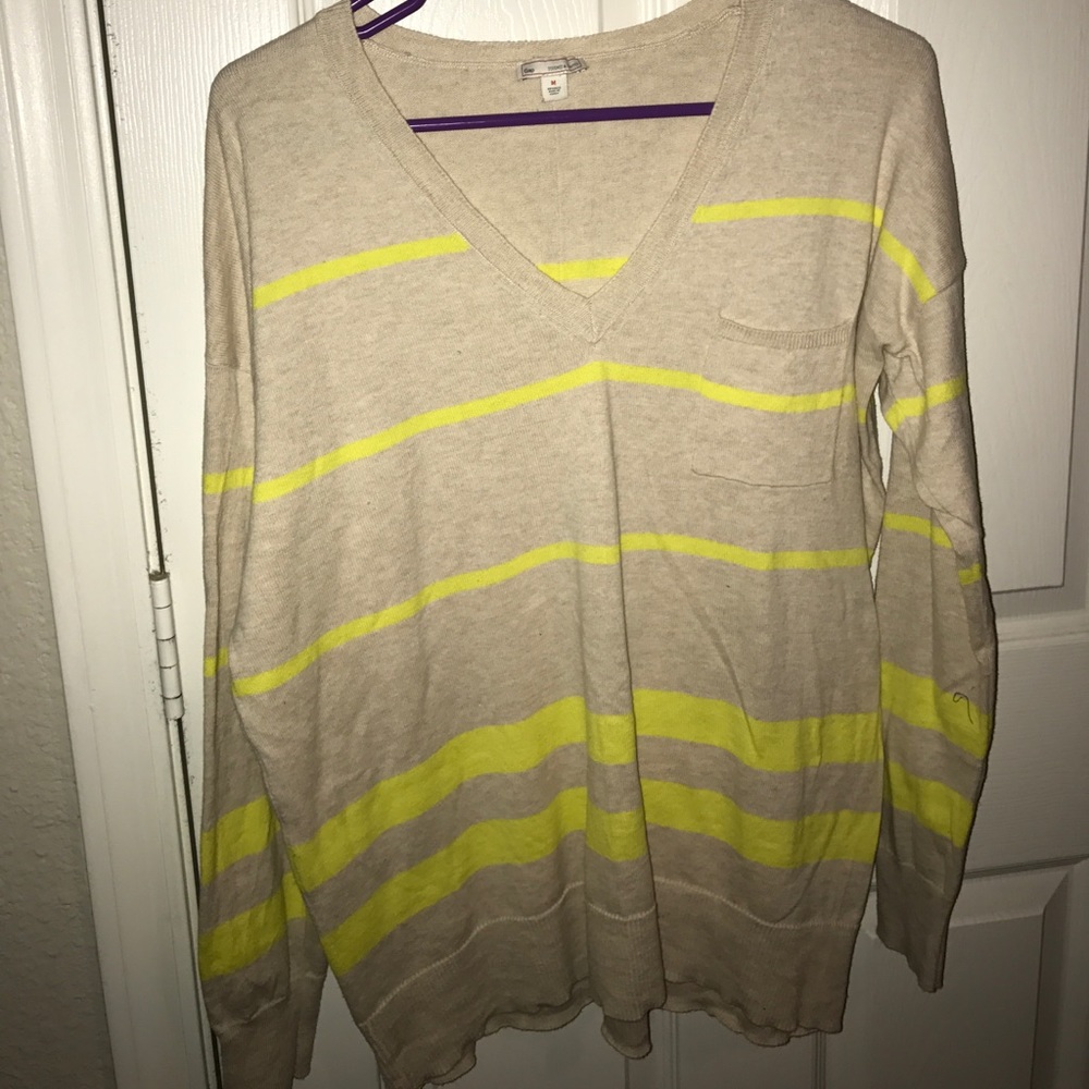 Striped long sweater