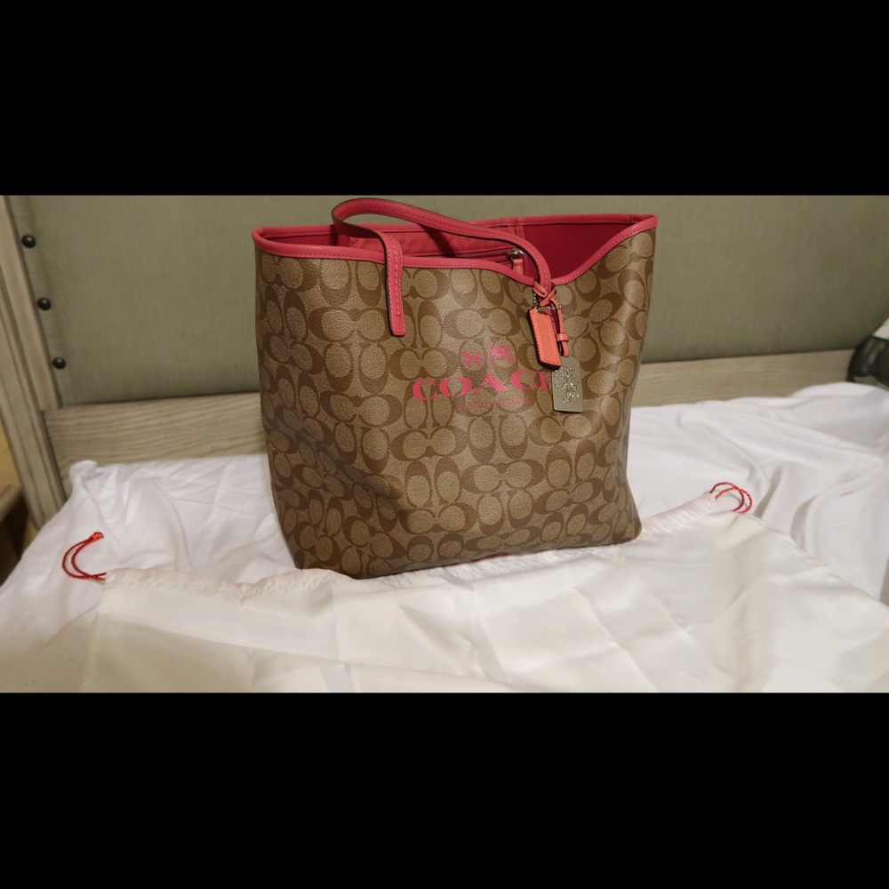 Pink Coach Tote