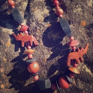 Vintage Chunky Rhino 70s necklace
