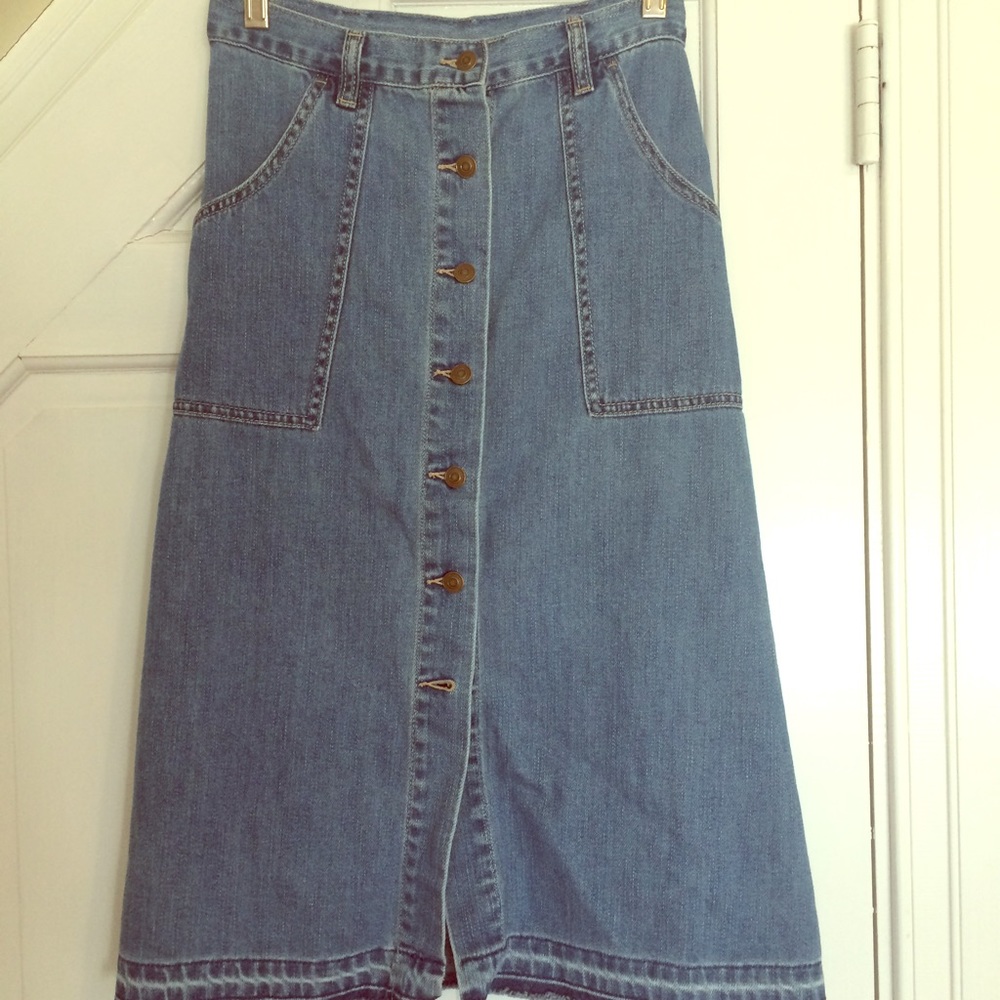 Free People jean skirt