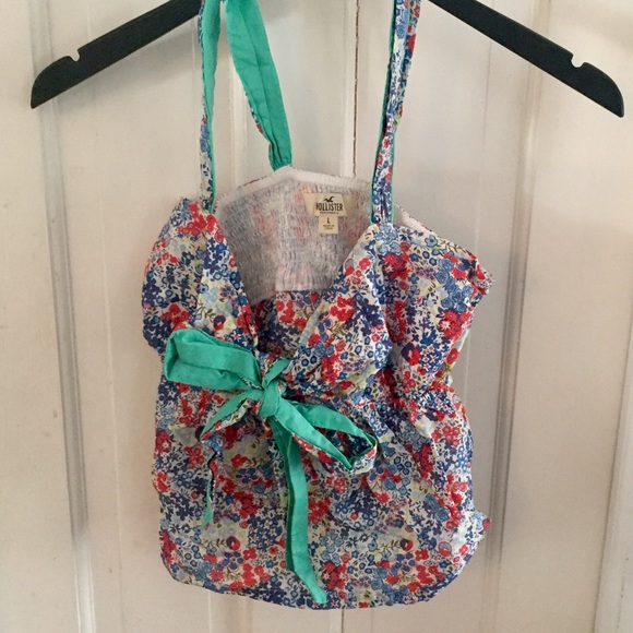 Floral Crop Top with Bow - Picture 1 of 3