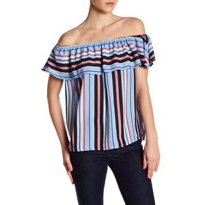 🆕 SOLD OUT Off The Shoulder Striped Top or Blouse