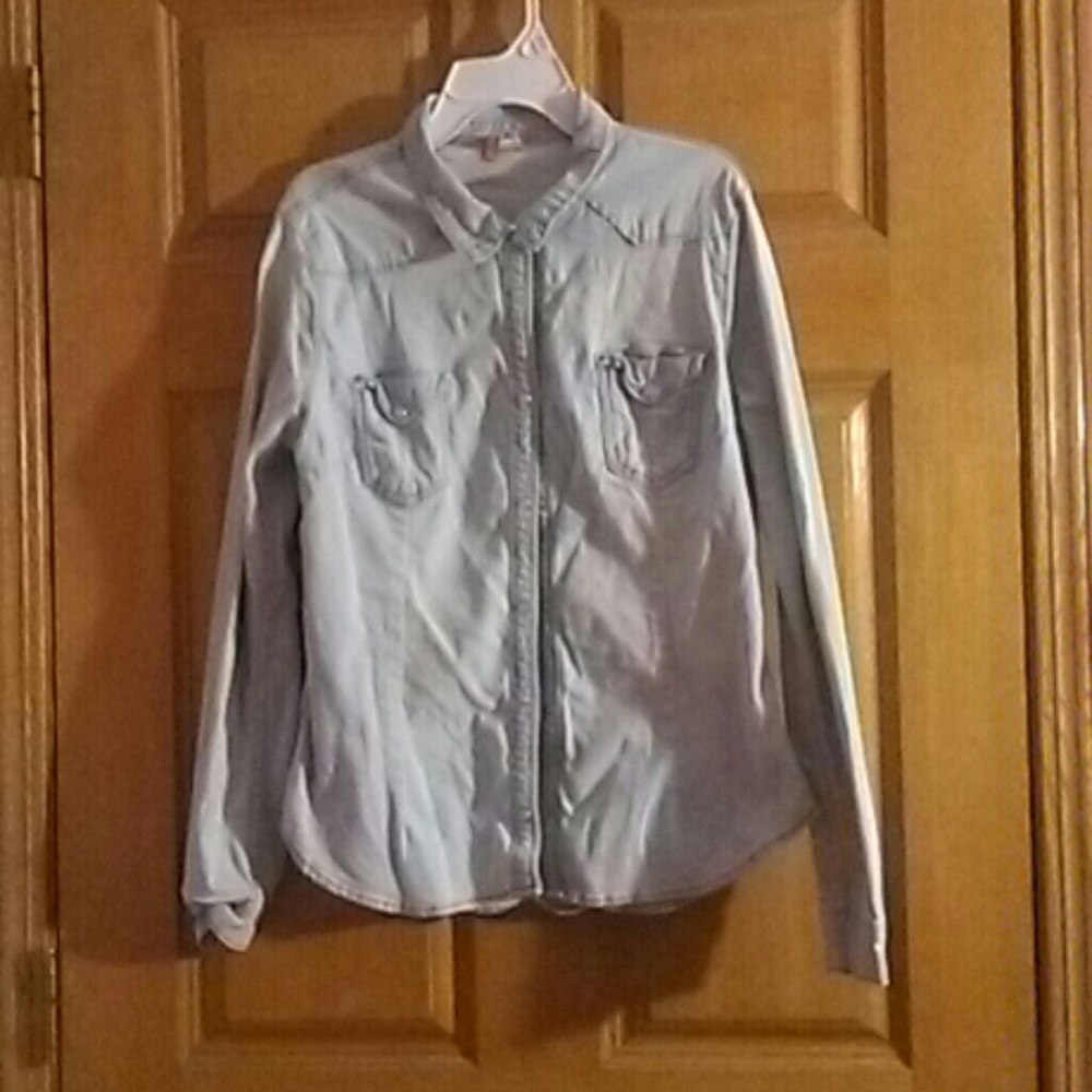 Denim button down shirt