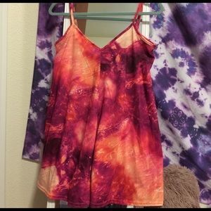 BOOHOO TIE DIE SWING - SHIFT ROMPER