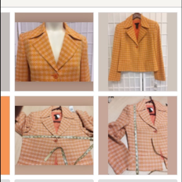Grace Dane Lewis woman Jacket orange new size 8 p - Picture 3 of 4