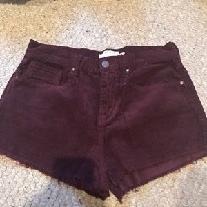 Kendall and Kylie corduroy shorts
