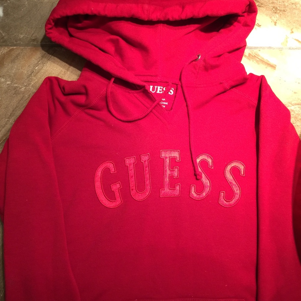 Guess red truck suit