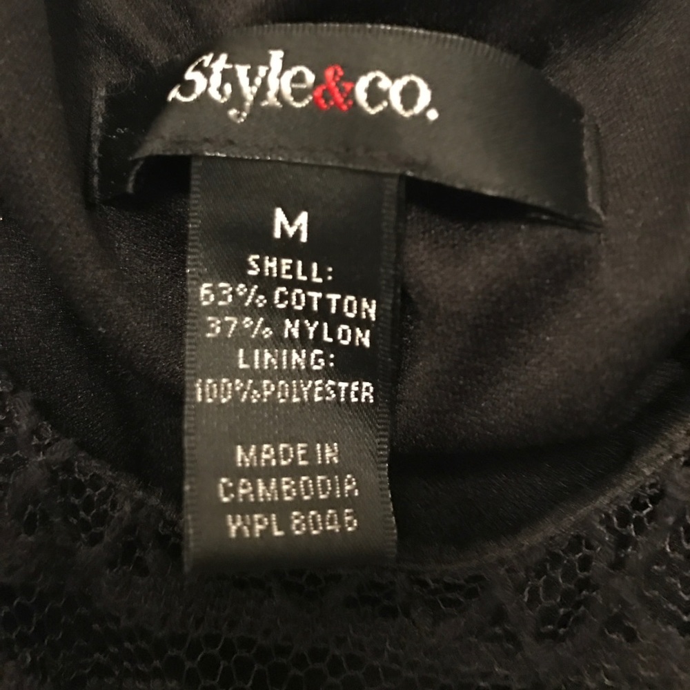 Black Lace Dress, size M - Picture 2 of 2