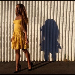 Ann Taylor Yellow Skirt