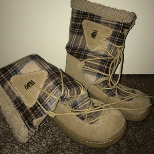 Plaid boots