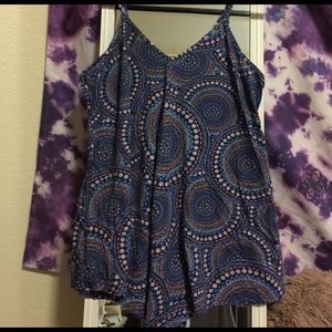 BOOHOO PAISLEY SWING SHIFT ROMPER