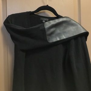 J. Crew sweater with leather sleeve