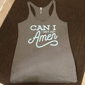 Gray tank racer back