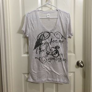 White Tee with Saying