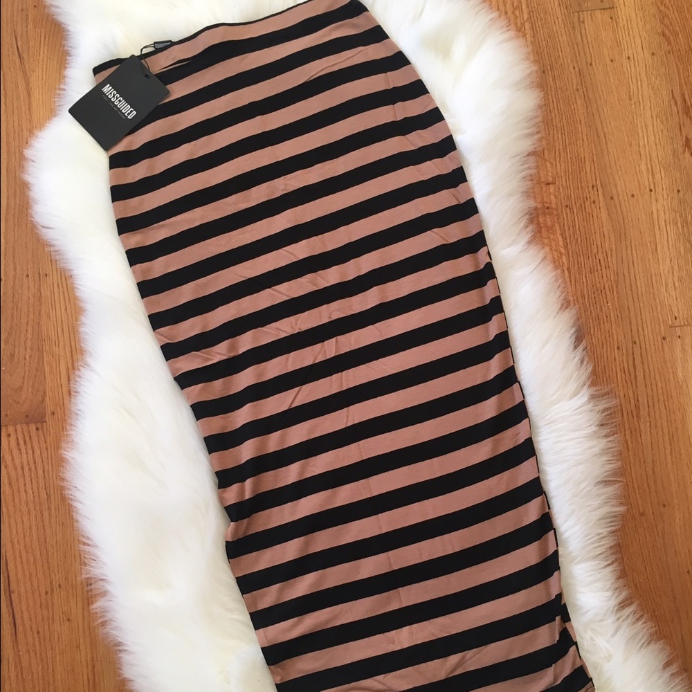 *NWT*⚡️MissGuided Striped Midi Pencil Skirt⚡️