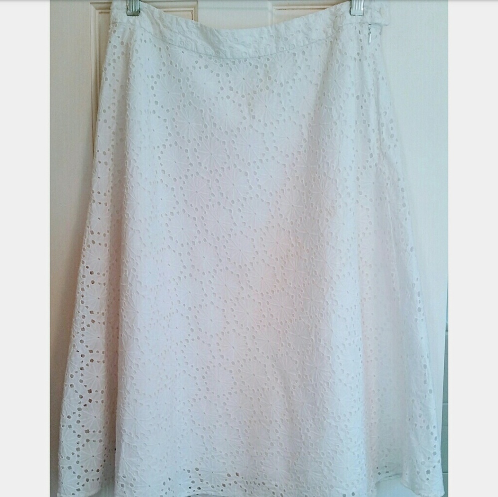 Banana Republic A-line Eyelet Skirt