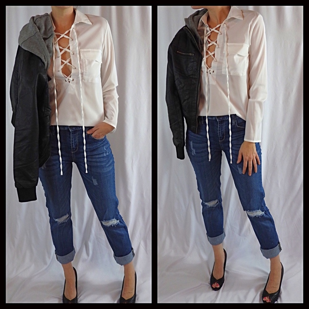 CLEARANCE‼️5⭐️Destructive Boyfriend Jeans - Picture 4 of 8