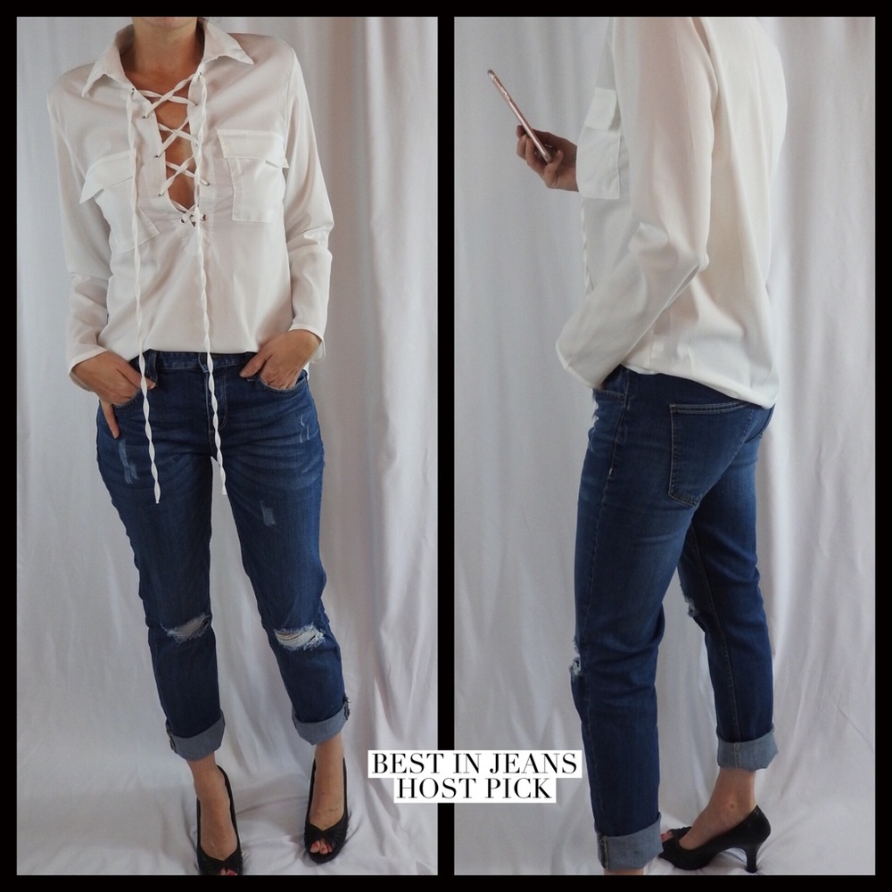 CLEARANCE‼️5⭐️Destructive Boyfriend Jeans - Picture 6 of 8