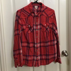 Plaid long sleeve shirt