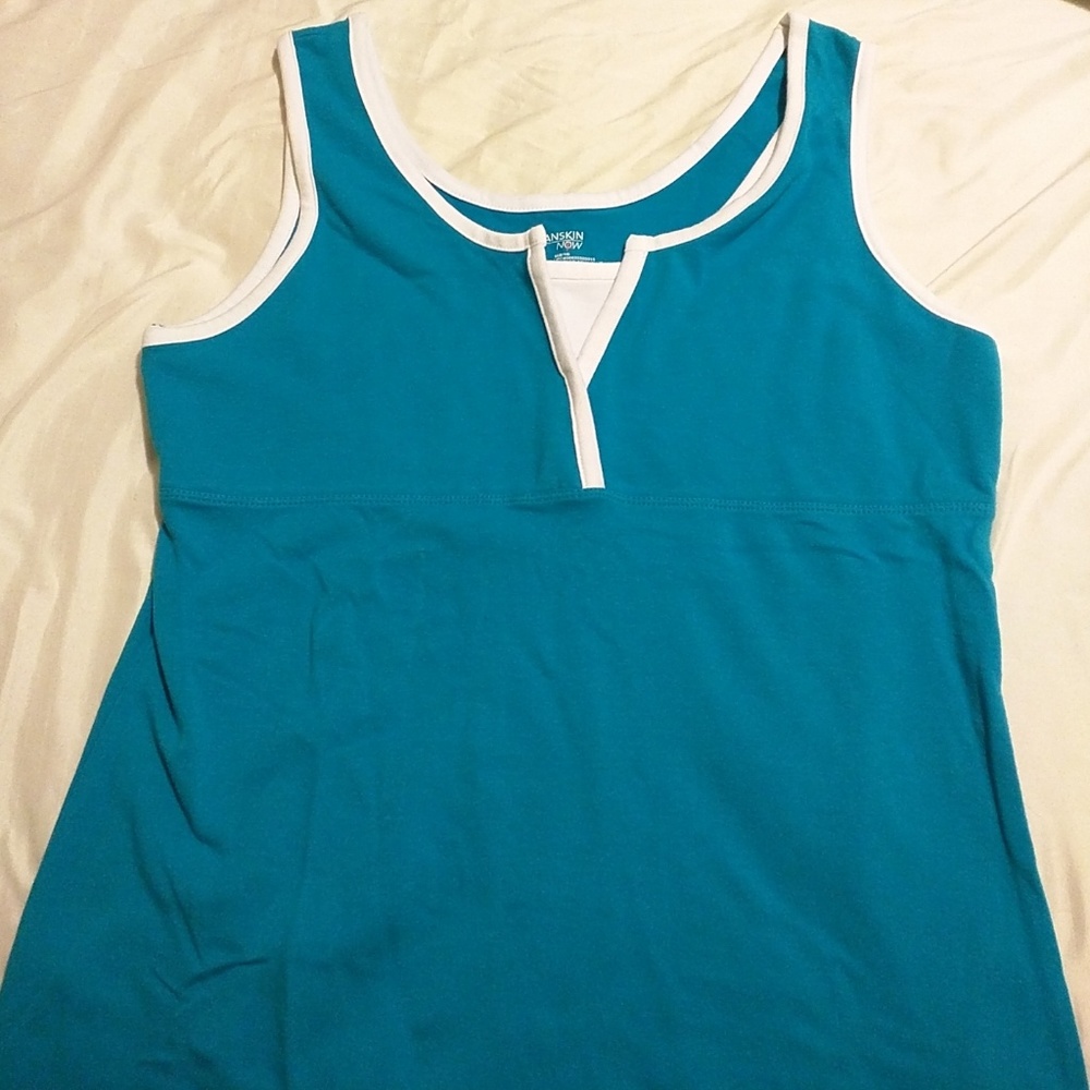 Blue workout or outdoorsy tank top