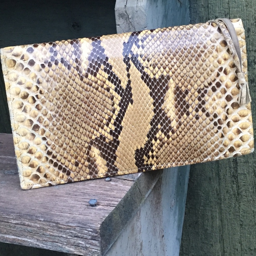 Vintage Snakeskin Python clutch