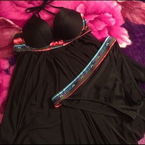 Black Mesh Bikini Sexy Bohemian Swimwear