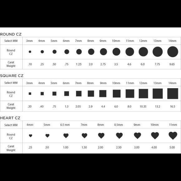 14K Solid Gold 5mm CZ Stud Earrings - Picture 3 of 4