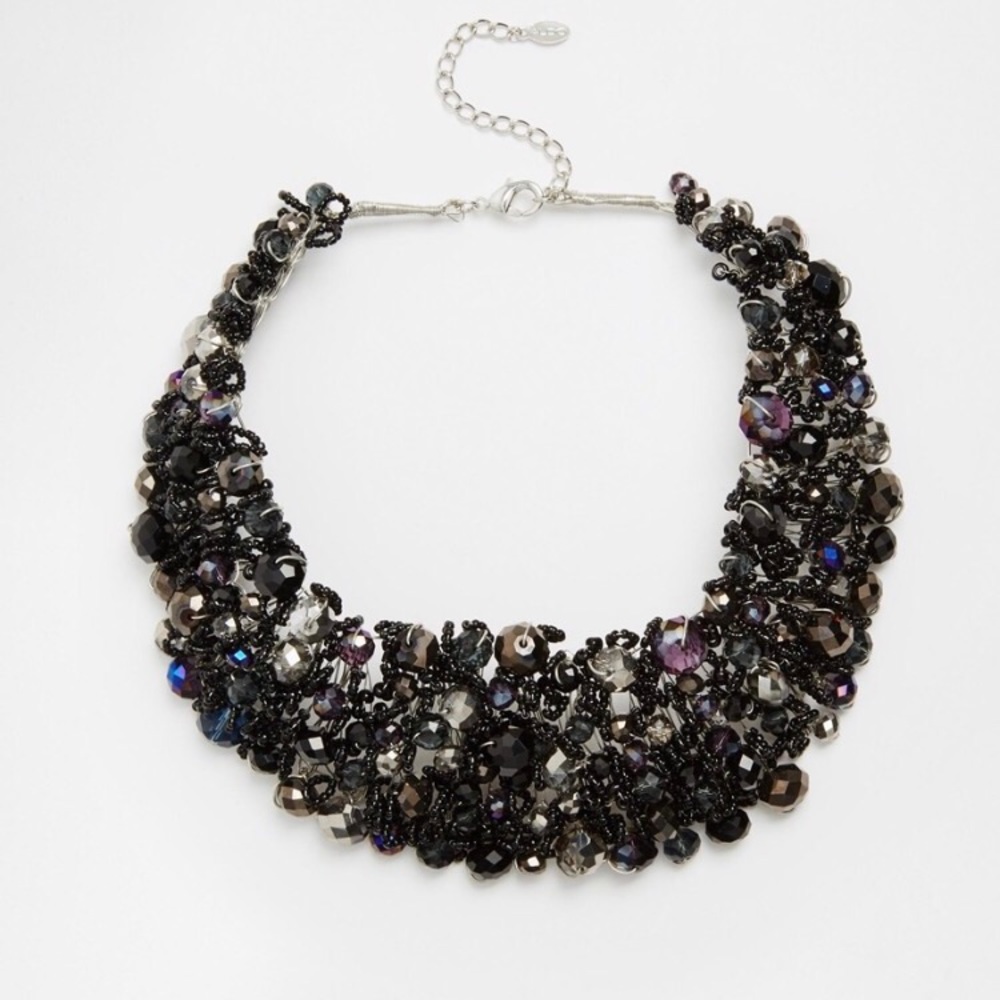 ALDO Roccoa in Black Statement Collar Necklace