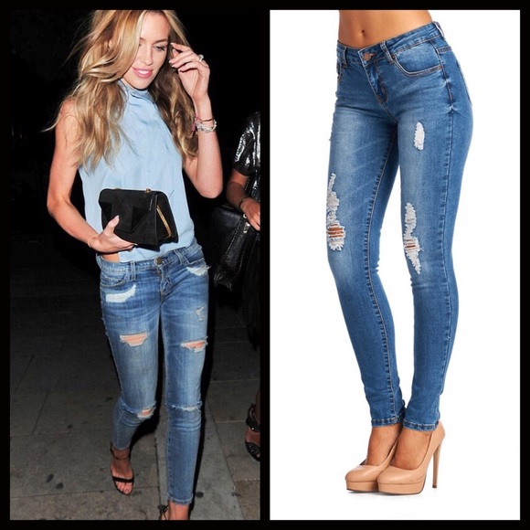 CLEARANCE-FIRM‼️5⭐️Destructive Skinny Jeans - Picture 5 of 8