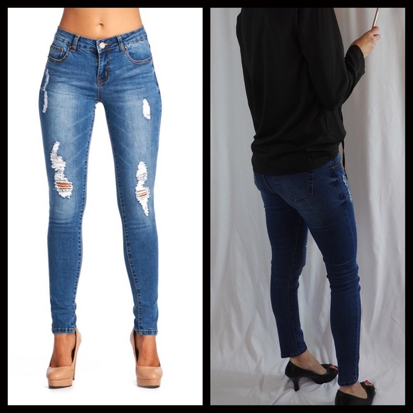 CLEARANCE-FIRM‼️5⭐️Destructive Skinny Jeans - Picture 7 of 8