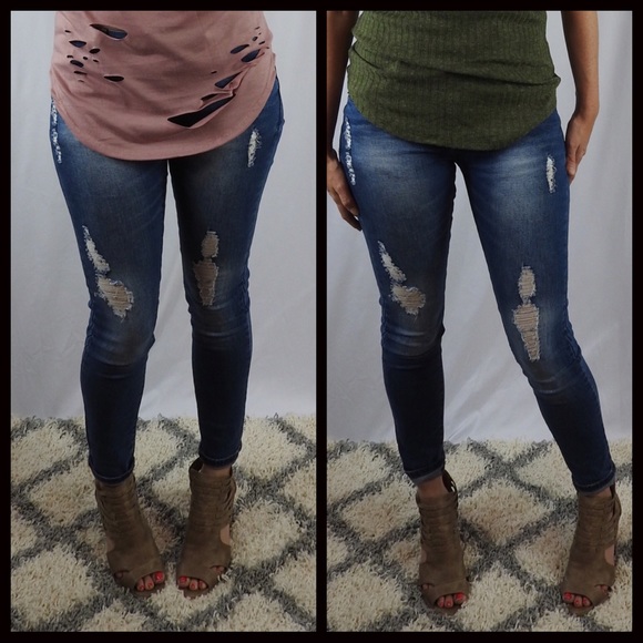 CLEARANCE-FIRM‼️5⭐️Destructive Skinny Jeans - Picture 4 of 8