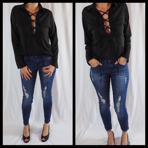 CLEARANCE-FIRM‼️5⭐️Destructive Skinny Jeans - Picture 3 of 8