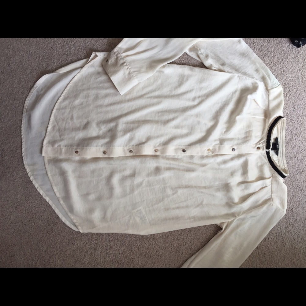 Cream button down blouse