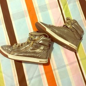 Gold high top Michael kors