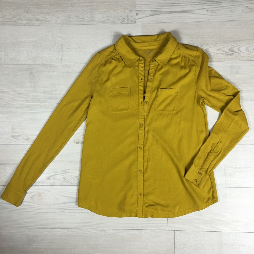 Ann Taylor Loft Women's Blouse XS Mustard Color
