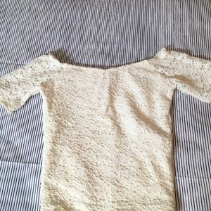 Off the shoulder white crop top