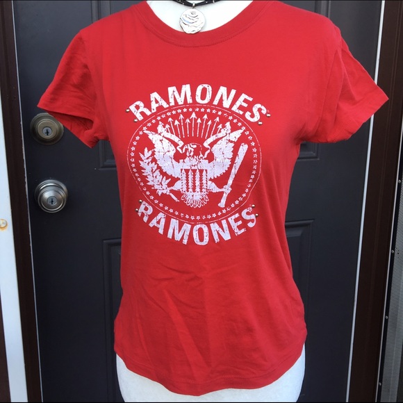 Ramones Tops - Ramones Rock T-shirt with Studs