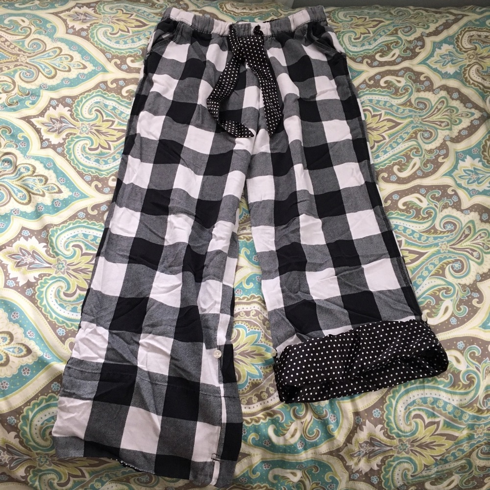 Black and White Buffalo Plaid Pajama Pants