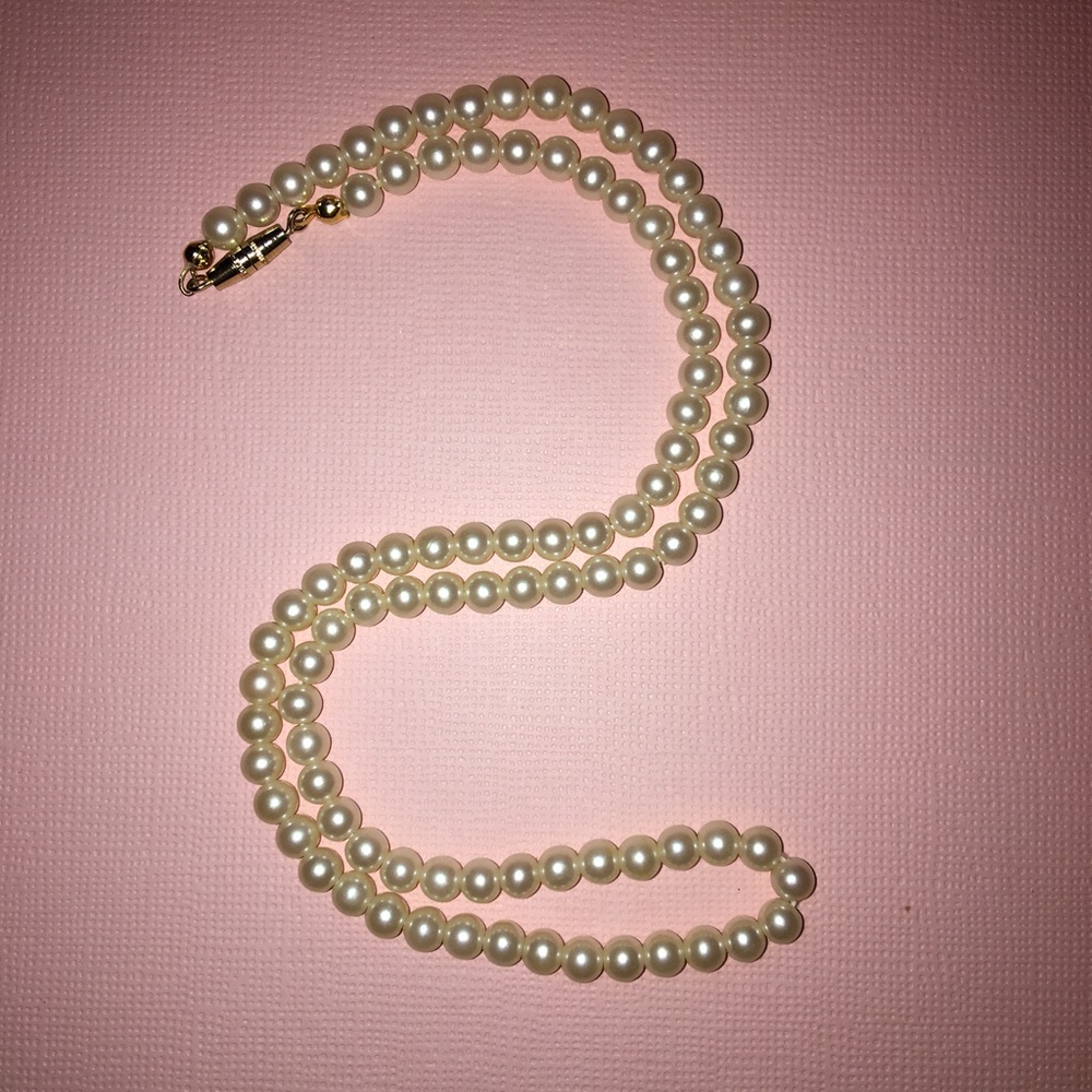 Faux pearl necklace