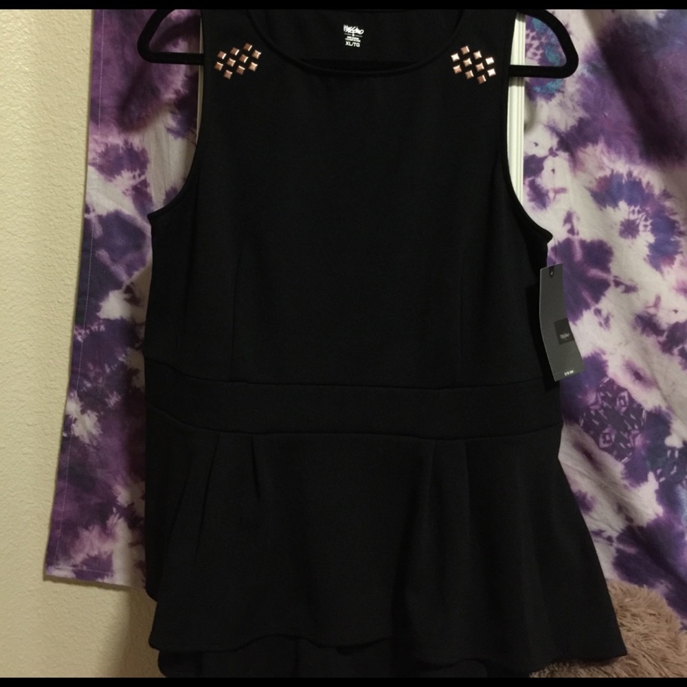 MOSSIMO PEPLUM STUDDED DRESS TOP