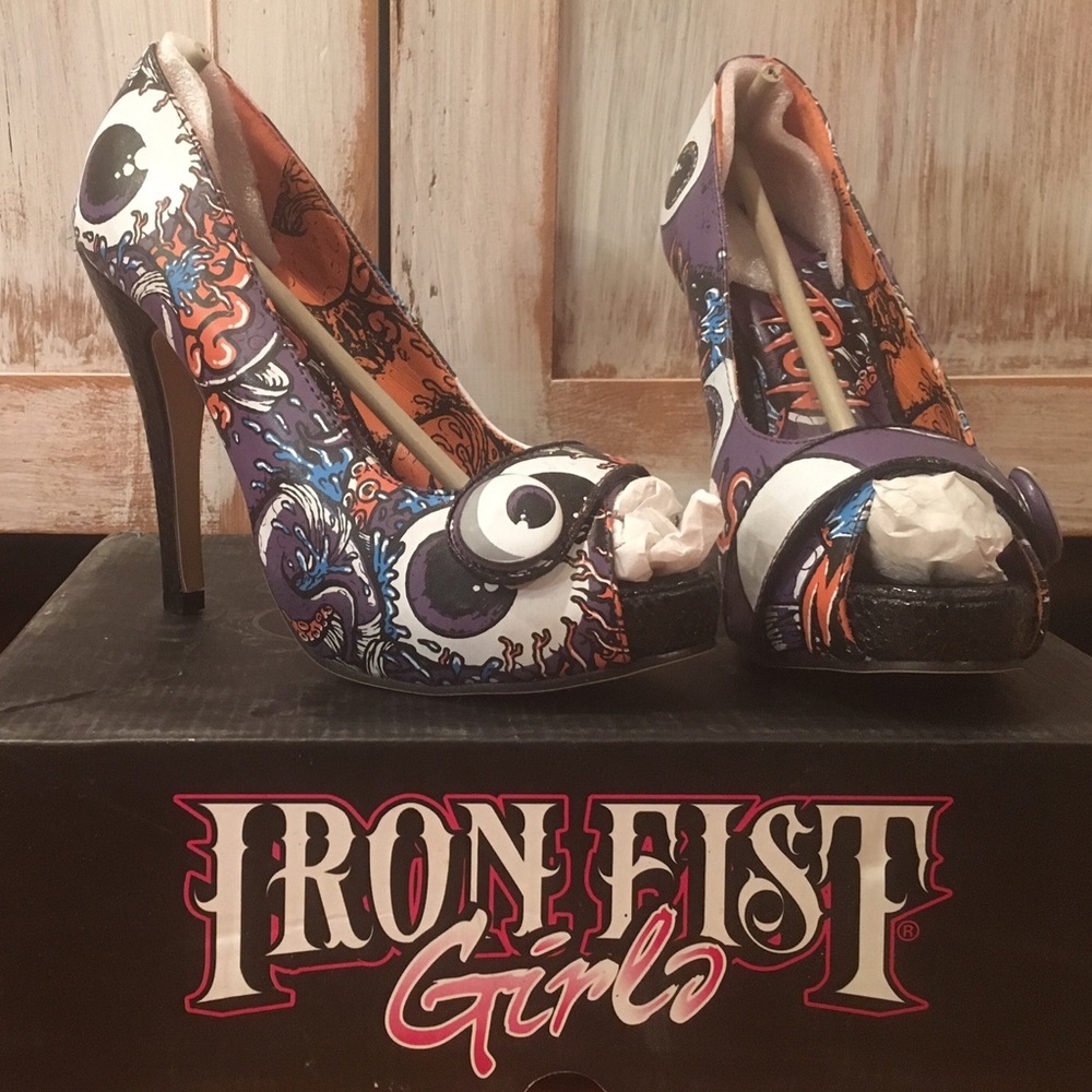 Peep-toe Iron Fist heels