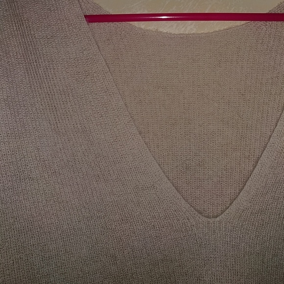 Helmut Lang Cashmere Linen V Back Sweater Top - Picture 8 of 8