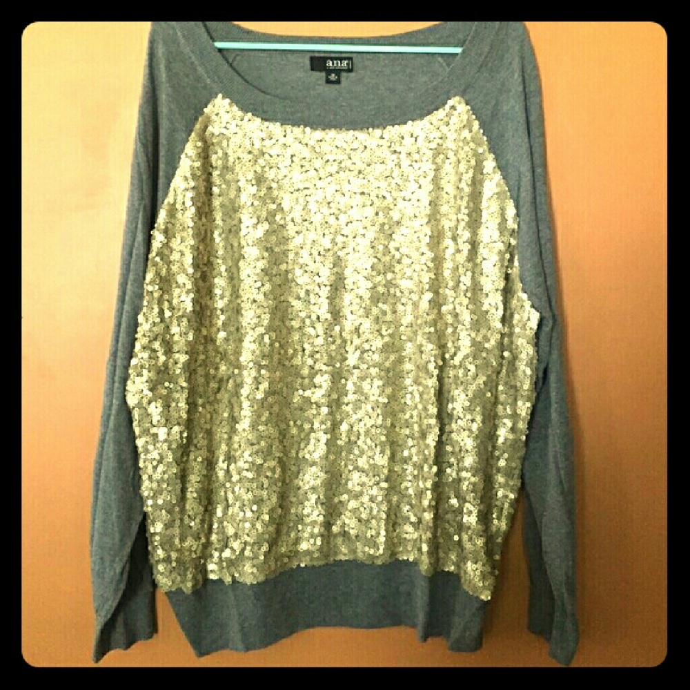 Gold/charcoal Lightweight Sweater a.n.a.