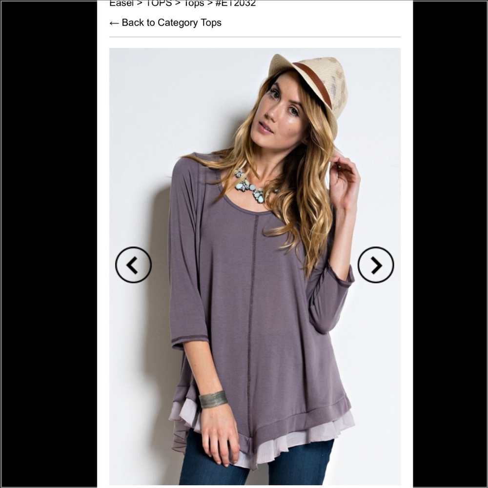Purple taupe 3/4 Sleeve shirt