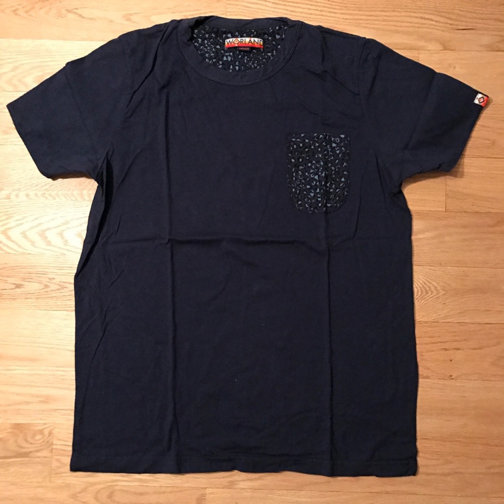 Worland leopard print pocket tee men's medium