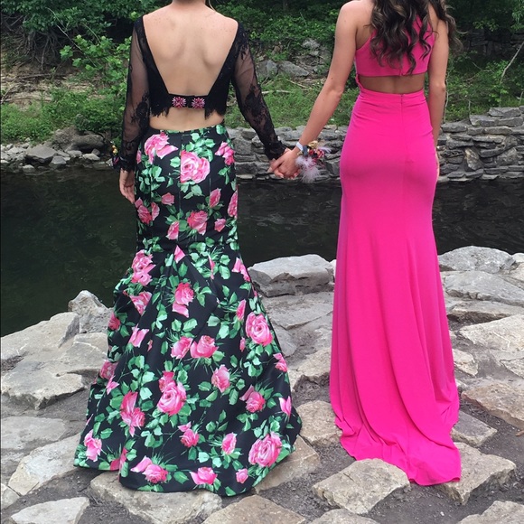 Floral Sherri Hill prom dress - Picture 2 of 2