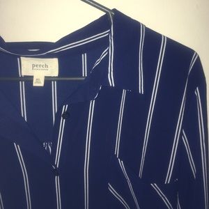 Blue Striped Button-up