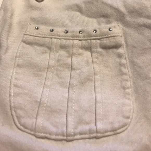 Gap Off White Long Sleeve V Collared Girls' Top - Picture 5 of 8